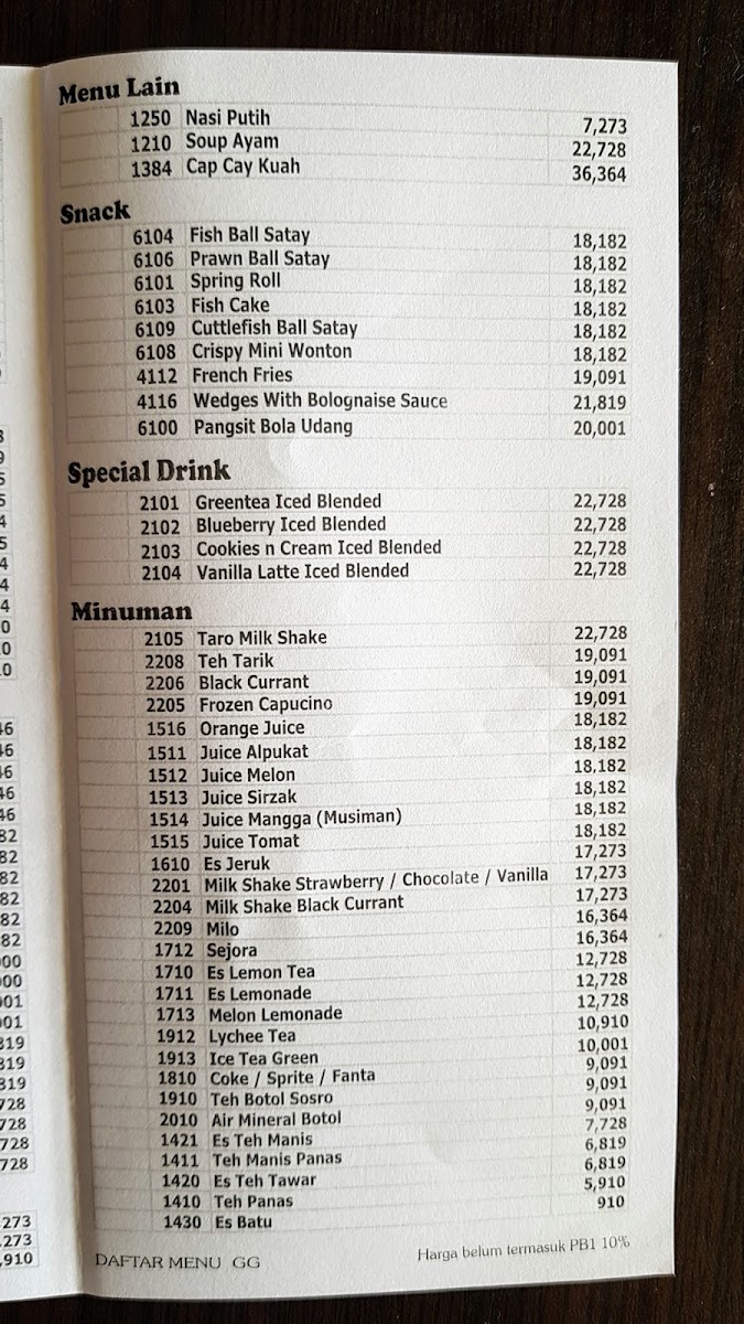 Menu Solaria - Jatiland Mall-3